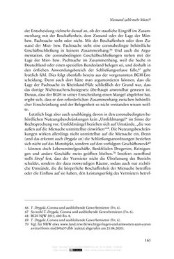 Image of the Page - 165 - in Vertragsrecht in der Coronakrise