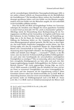 Image of the Page - 167 - in Vertragsrecht in der Coronakrise