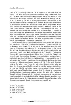 Image of the Page - 168 - in Vertragsrecht in der Coronakrise