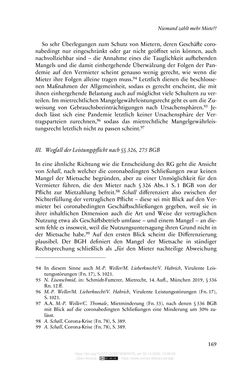 Image of the Page - 169 - in Vertragsrecht in der Coronakrise