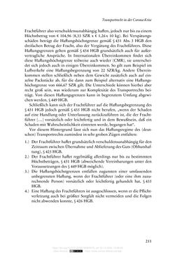 Image of the Page - 211 - in Vertragsrecht in der Coronakrise