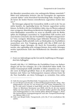 Image of the Page - 221 - in Vertragsrecht in der Coronakrise