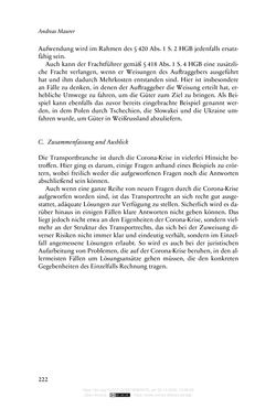 Image of the Page - 222 - in Vertragsrecht in der Coronakrise