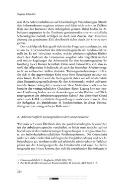 Image of the Page - 224 - in Vertragsrecht in der Coronakrise