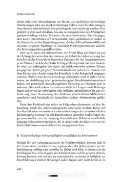 Image of the Page - 226 - in Vertragsrecht in der Coronakrise