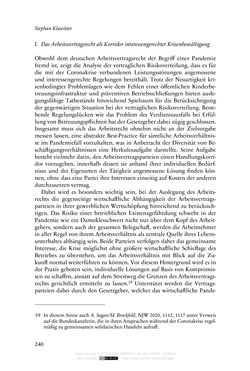 Image of the Page - 240 - in Vertragsrecht in der Coronakrise