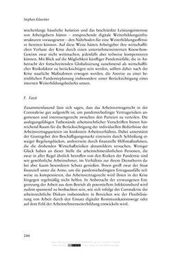 Image of the Page - 244 - in Vertragsrecht in der Coronakrise