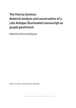 Image of the Page - (000005) - in The Vienna Genesis - Material analysis and conservation of a Late Antique illuminated manuscript on purple parchment
