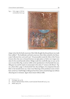 Image of the Page - 19 - in The Vienna Genesis - Material analysis and conservation of a Late Antique illuminated manuscript on purple parchment