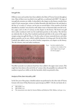 Image of the Page - 128 - in The Vienna Genesis - Material analysis and conservation of a Late Antique illuminated manuscript on purple parchment