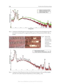 Bild der Seite - 134 - in The Vienna Genesis - Material analysis and conservation of a Late Antique illuminated manuscript on purple parchment