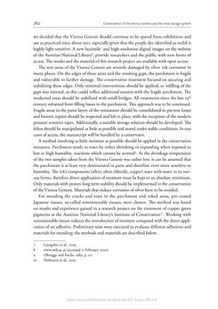Bild der Seite - 262 - in The Vienna Genesis - Material analysis and conservation of a Late Antique illuminated manuscript on purple parchment