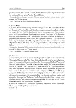 Bild der Seite - 345 - in The Vienna Genesis - Material analysis and conservation of a Late Antique illuminated manuscript on purple parchment