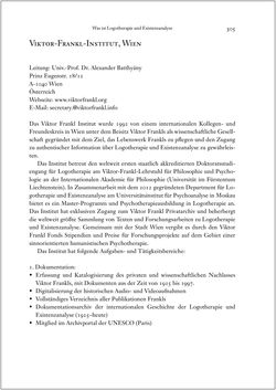 Image of the Page - 305 - in Viktor E. Frankl - Gesammlte Werke