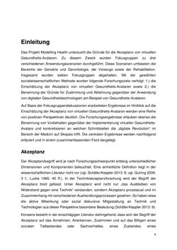 Image of the Page - 9 - in Die Akzeptanz virtueller Gesundheits-Avatare - Eine Fokusgruppenanalyse, Volume 1