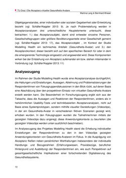 Image of the Page - 10 - in Die Akzeptanz virtueller Gesundheits-Avatare - Eine Fokusgruppenanalyse, Volume 1