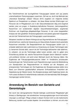 Image of the Page - 11 - in Die Akzeptanz virtueller Gesundheits-Avatare - Eine Fokusgruppenanalyse, Volume 1