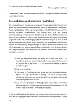 Image of the Page - 20 - in Die Akzeptanz virtueller Gesundheits-Avatare - Eine Fokusgruppenanalyse, Volume 1