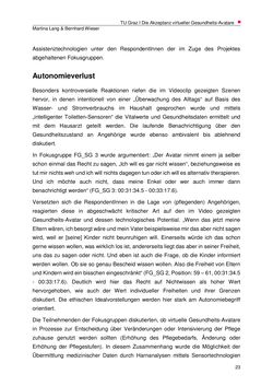 Image of the Page - 23 - in Die Akzeptanz virtueller Gesundheits-Avatare - Eine Fokusgruppenanalyse, Volume 1