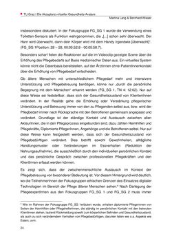 Image of the Page - 24 - in Die Akzeptanz virtueller Gesundheits-Avatare - Eine Fokusgruppenanalyse, Volume 1