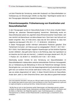 Image of the Page - 30 - in Die Akzeptanz virtueller Gesundheits-Avatare - Eine Fokusgruppenanalyse, Volume 1