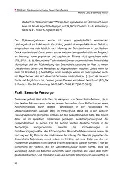 Image of the Page - 36 - in Die Akzeptanz virtueller Gesundheits-Avatare - Eine Fokusgruppenanalyse, Volume 1