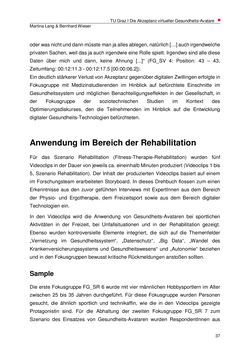 Image of the Page - 37 - in Die Akzeptanz virtueller Gesundheits-Avatare - Eine Fokusgruppenanalyse, Volume 1