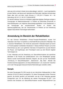 Image of the Page - 37 - in Die Akzeptanz virtueller Gesundheits-Avatare - Eine Fokusgruppenanalyse, Volume 1