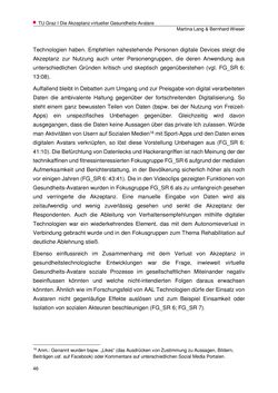 Image of the Page - 46 - in Die Akzeptanz virtueller Gesundheits-Avatare - Eine Fokusgruppenanalyse, Volume 1