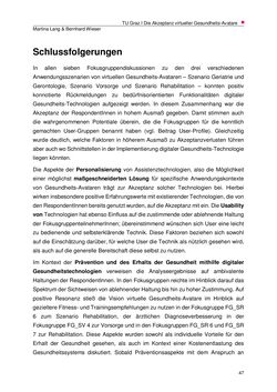 Image of the Page - 47 - in Die Akzeptanz virtueller Gesundheits-Avatare - Eine Fokusgruppenanalyse, Volume 1