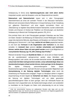 Image of the Page - 48 - in Die Akzeptanz virtueller Gesundheits-Avatare - Eine Fokusgruppenanalyse, Volume 1