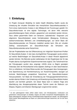 Bild der Seite - 9 - in Nutzer-Profile von Gesundheits-Avataren - Erhebung zielgruppenspezifischer Anwendungskontexte, Band 2