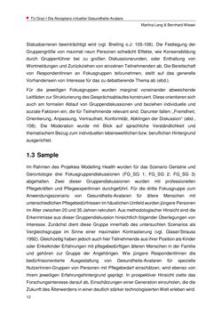 Bild der Seite - 12 - in Nutzer-Profile von Gesundheits-Avataren - Erhebung zielgruppenspezifischer Anwendungskontexte, Band 2