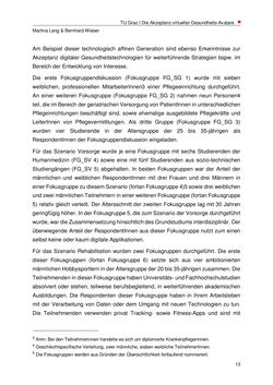 Bild der Seite - 13 - in Nutzer-Profile von Gesundheits-Avataren - Erhebung zielgruppenspezifischer Anwendungskontexte, Band 2