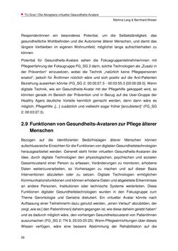 Image of the Page - 26 - in Nutzer-Profile von Gesundheits-Avataren - Erhebung zielgruppenspezifischer Anwendungskontexte, Volume 2