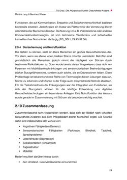 Image of the Page - 29 - in Nutzer-Profile von Gesundheits-Avataren - Erhebung zielgruppenspezifischer Anwendungskontexte, Volume 2