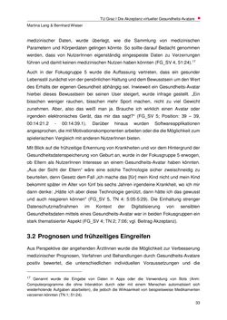 Bild der Seite - 33 - in Nutzer-Profile von Gesundheits-Avataren - Erhebung zielgruppenspezifischer Anwendungskontexte, Band 2