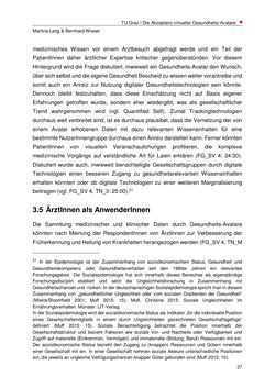 Image of the Page - 37 - in Nutzer-Profile von Gesundheits-Avataren - Erhebung zielgruppenspezifischer Anwendungskontexte, Volume 2
