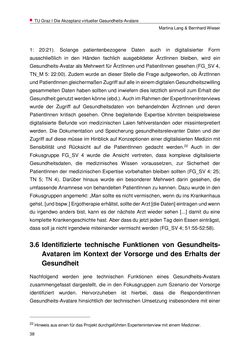 Image of the Page - 38 - in Nutzer-Profile von Gesundheits-Avataren - Erhebung zielgruppenspezifischer Anwendungskontexte, Volume 2