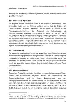Bild der Seite - 39 - in Nutzer-Profile von Gesundheits-Avataren - Erhebung zielgruppenspezifischer Anwendungskontexte, Band 2