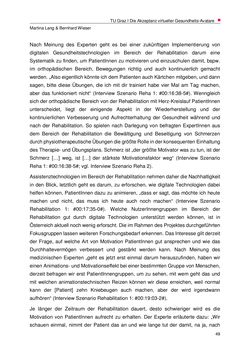 Bild der Seite - 49 - in Nutzer-Profile von Gesundheits-Avataren - Erhebung zielgruppenspezifischer Anwendungskontexte, Band 2