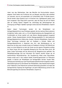 Image of the Page - 52 - in Nutzer-Profile von Gesundheits-Avataren - Erhebung zielgruppenspezifischer Anwendungskontexte, Volume 2