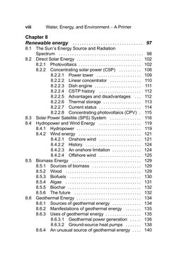 Bild der Seite - VIII - in Water, Energy, and Environment - A Primer