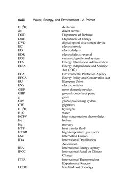 Bild der Seite - XVIII - in Water, Energy, and Environment - A Primer
