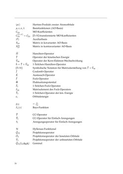 Bild der Seite - iv - in Entwicklung und Anwendung explizit korrelierter Wellenfunktionsmodelle