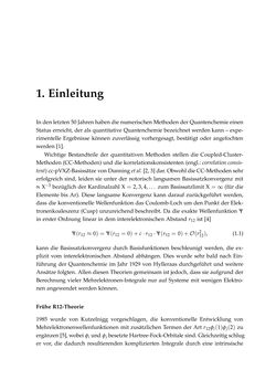 Bild der Seite - 1 - in Entwicklung und Anwendung explizit korrelierter Wellenfunktionsmodelle