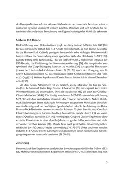 Bild der Seite - 3 - in Entwicklung und Anwendung explizit korrelierter Wellenfunktionsmodelle