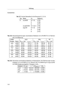 Bild der Seite - 118 - in Entwicklung und Anwendung explizit korrelierter Wellenfunktionsmodelle