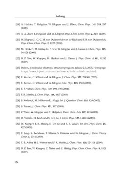 Bild der Seite - 124 - in Entwicklung und Anwendung explizit korrelierter Wellenfunktionsmodelle