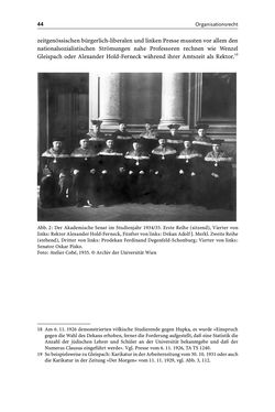 Bild der Seite - 44 - in Die Wiener Rechts- und Staatswissenschaftliche Fakultät 1918–1938